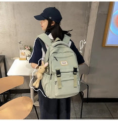 Waterproof Nylon Women Backpack Japanese Female Schoolbag