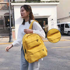 Waterproof Nylon Women Backpack Solid Casual Backpack for Teenagers Women