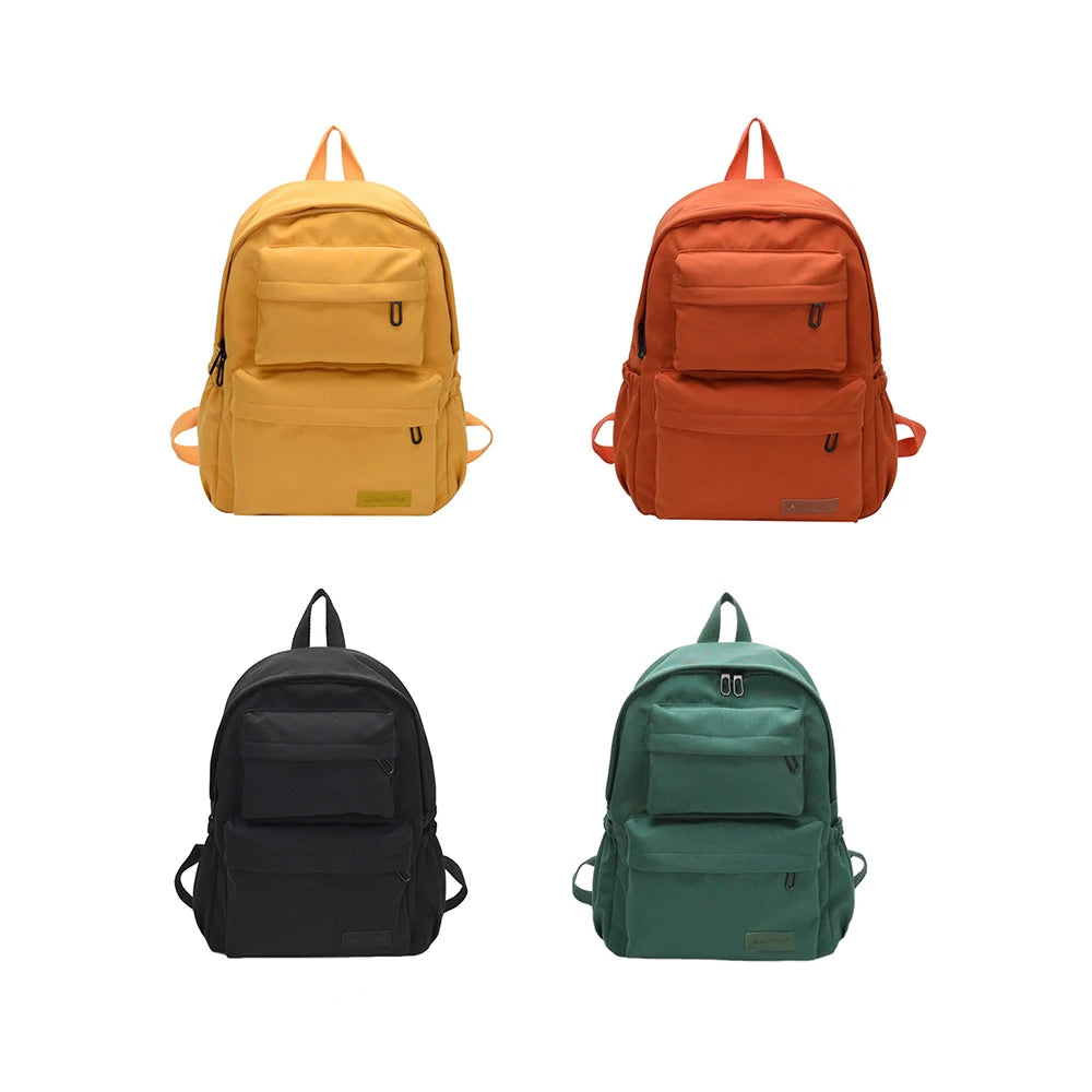 Waterproof Nylon Women Backpack Solid Casual Backpack for Teenagers Women