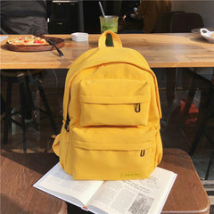 Waterproof Nylon Women Backpack Solid Casual Backpack for Teenagers Women
