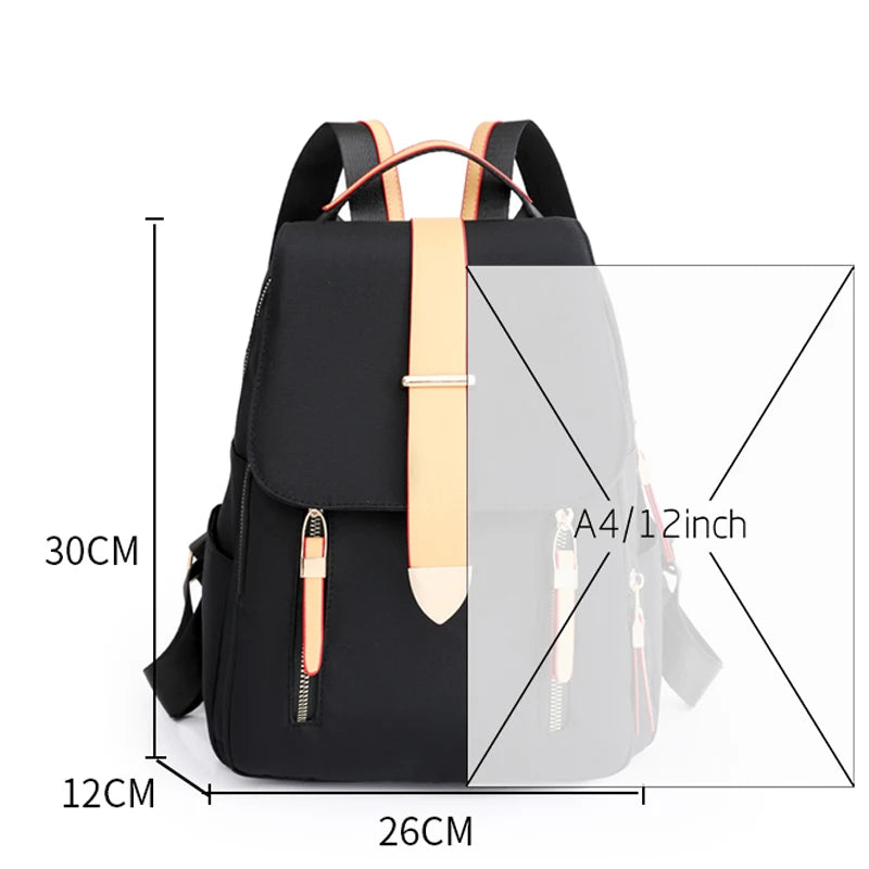 Waterproof Oxford Cloth Women Backpack Light Travel Bagpacks School Bags