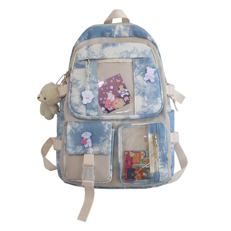 Waterproof Women's Nylon Schoolbag Teenage Students Girls