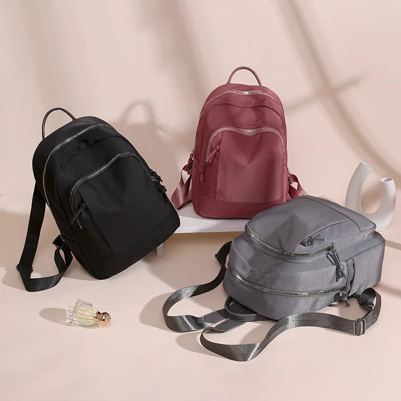 Waterproof Oxford Cloth Women's Backpack Large-Capacity Travel Bag