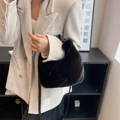 Winter Women Faux Fur Crossbody Bags Lady Handbag Small Tote Evening Clutch