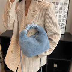 Winter Women Faux Fur Crossbody Bags Lady Handbag Small Tote Evening Clutch