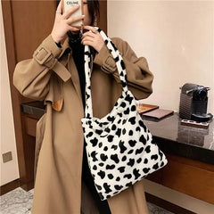 Winter Ladies Shoulder Messenger Bags Soft Plush Female Girls Travel Furry Women