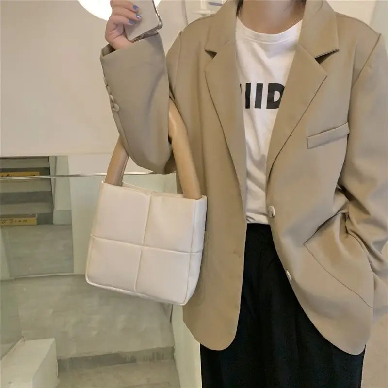 Winter Single Shoulder Tote Women Space Pad Cotton Feather Down Bag