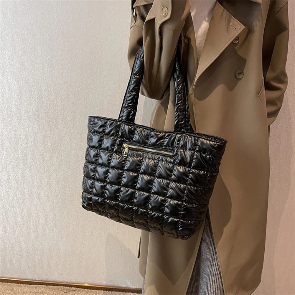 Winter Space Padded Handbag Tote Bags Women's Shoulder Underarm Bags