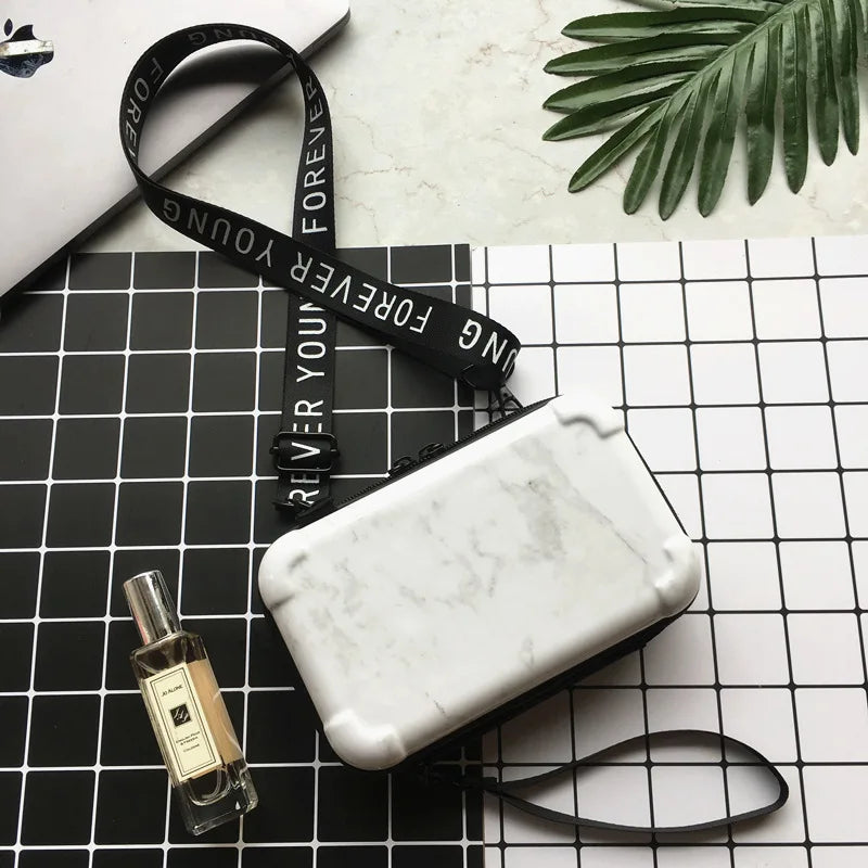 Women Marbling Totes Mini Shoulder Bag Clutch Bag