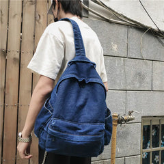 Women Denim Backpack Casual Travel Bags School Bags High School Students