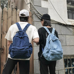 Women Denim Backpack Casual Travel Bags School Bags High School Students