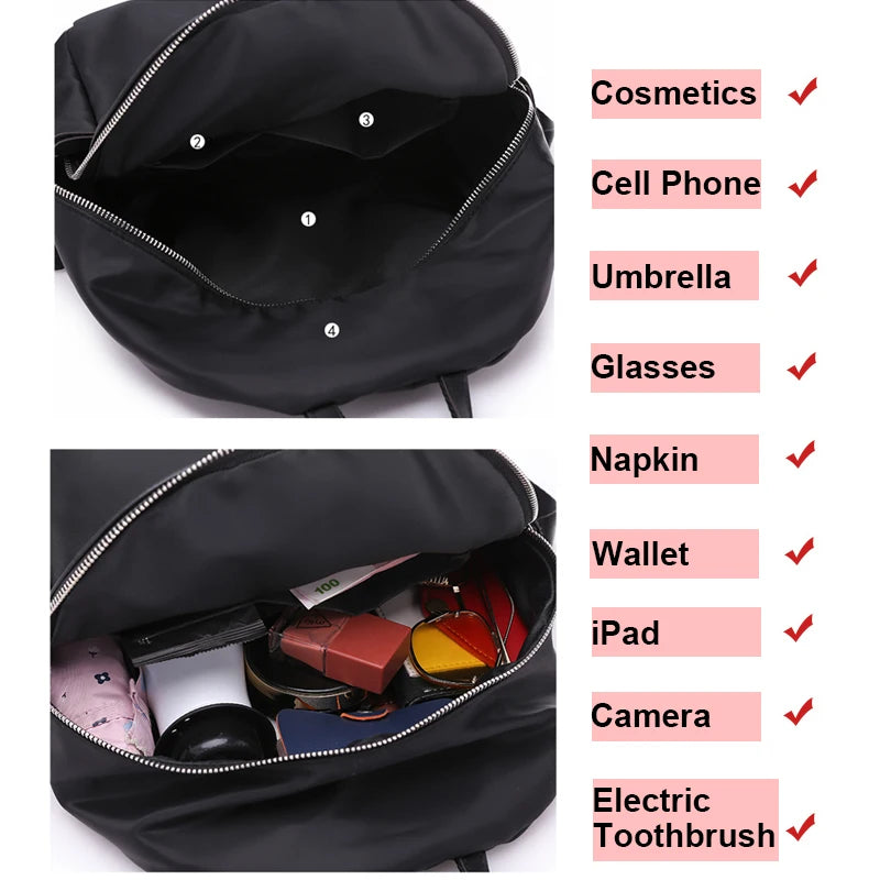 Women Backpacks School Backpack for Teenager Nylon Preppy Bagpack