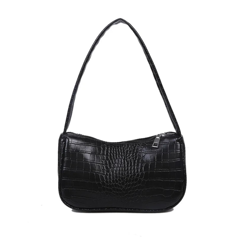 Women PU Leather Armpit Bag French Shoulder Bags Handle bag Female Purse