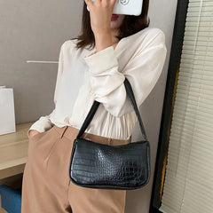 Women PU Leather Armpit Bag French Shoulder Bags Handle bag Female Purse