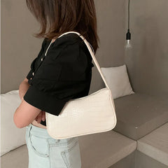 Women PU Leather Armpit Bag French Shoulder Bags Handle bag Female Purse