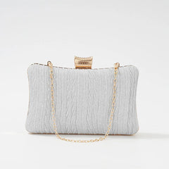 Women Diamond Fold Evening Clutch Bags Wedding Banquet Shoulder Bags