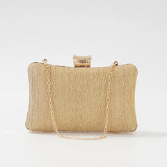 Women Diamond Fold Evening Clutch Bags Wedding Banquet Shoulder Bags