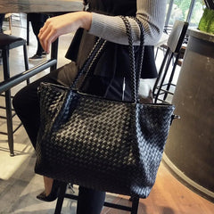 Women Large Capacity Woven Shoulder Bag Crossbody Bag For Ladies