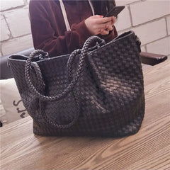 Women Large Capacity Woven Shoulder Bag Crossbody Bag For Ladies
