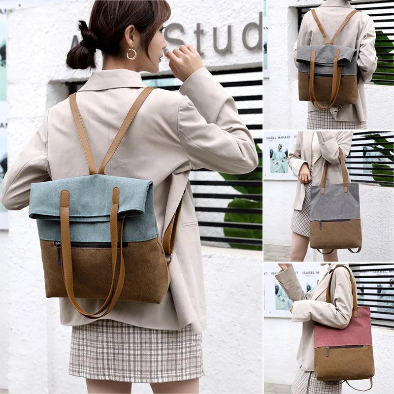 Women Large Capacity Shoulder Crossbody Bag Canvas Casual Durable Travel