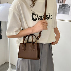 Women Small Square Bag Top-handle Handbags Chain Shoulder Crossbody Satchel Purs