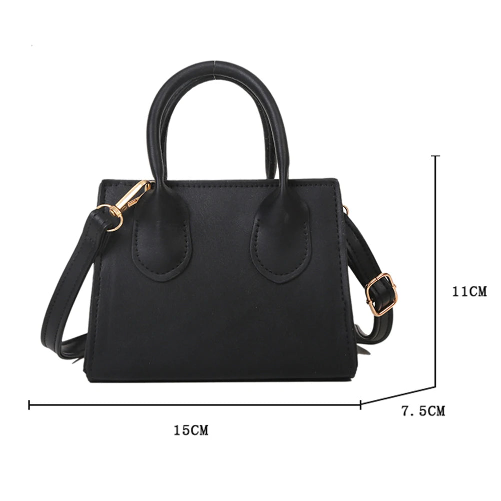 Women Small Square Bag Top-handle Handbags Chain Shoulder Crossbody Satchel Purs