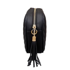 Small Leather Tassel Messenger Bag for Women