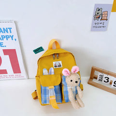Nylon Backpack Waterproof Candy Colors High School Bags for Girls Boys
