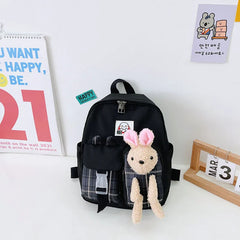 Nylon Backpack Waterproof Candy Colors High School Bags for Girls Boys