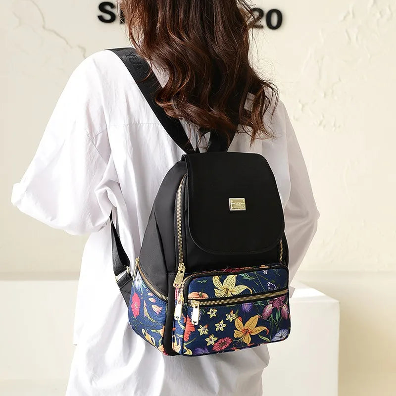 Women Nylon Travel Backpack Shoulder Bag Girls School Bag