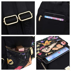Women Nylon Travel Backpack Shoulder Bag Girls School Bag