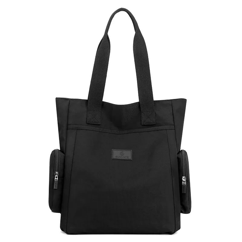 Women Nylon Shoulder Bags Office Ladies Multi-Pocket Handbags Mommy Tote Bags