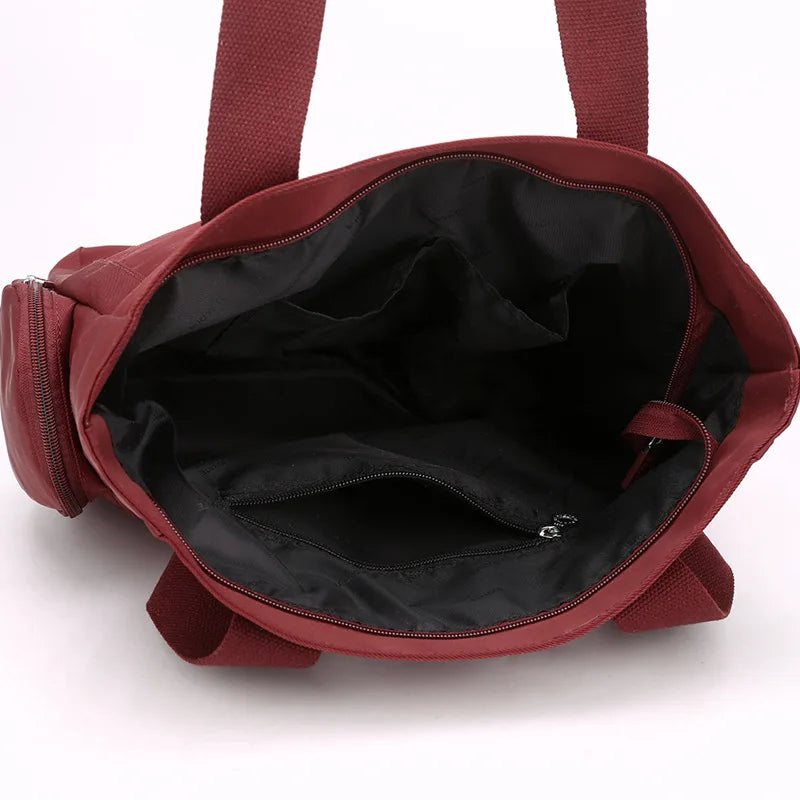 Women Nylon Shoulder Bags Office Ladies Multi-Pocket Handbags Mommy Tote Bags