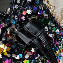 Sequin Bucket Shoulder Bag for Women