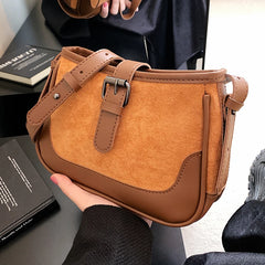 Women Shoulder Bag Autumn Retro Patchwork Messenger Pack All-Match Underarm Bags