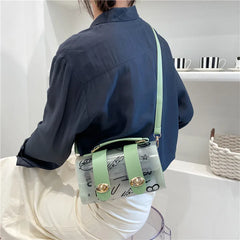 Graffiti Shoulder Bag for Women PVC Transparent Small Handbag