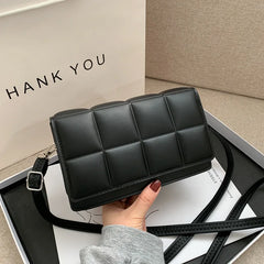 Women Urban Solid Small Square Crossbody Shoulder Bag