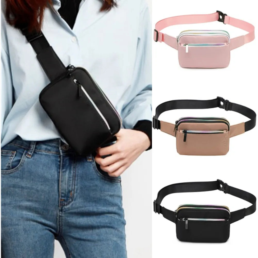 Women Waist Bags Fanny Pack Zipper Chest Bag Outdoor Sports Crossbody Bag