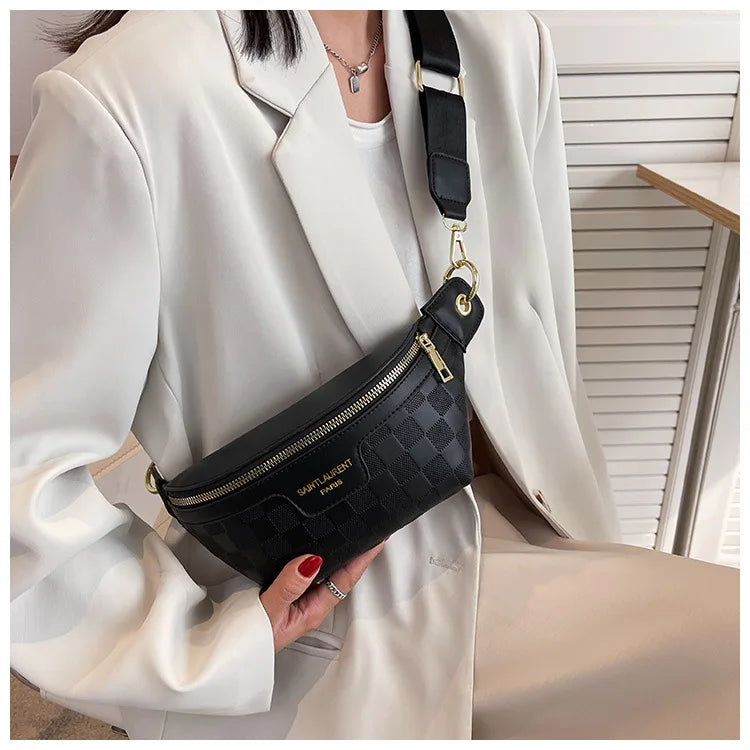 Women Waist Packs Chest Bag Handbag PU Messenger Bags