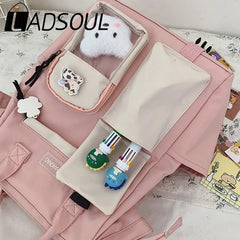 Women Waterproof Candy Colors Schoolbag High Students Leisure High Capacity