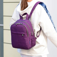 Women Nylon Backpack for Teenagers School Daypack