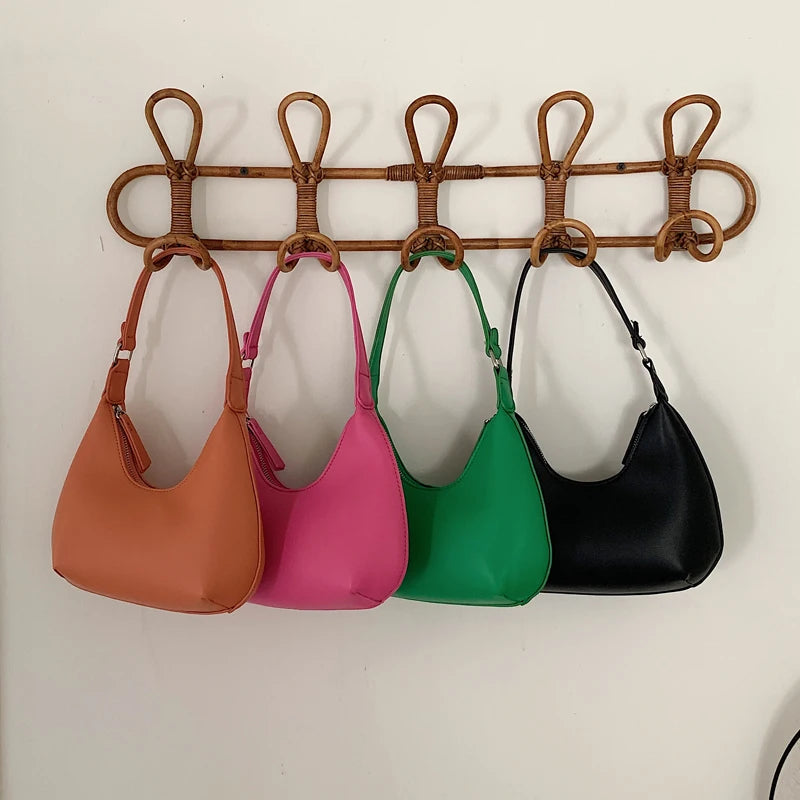 Women's Small Shoulder Bag Soft PU Leather Woman Purse