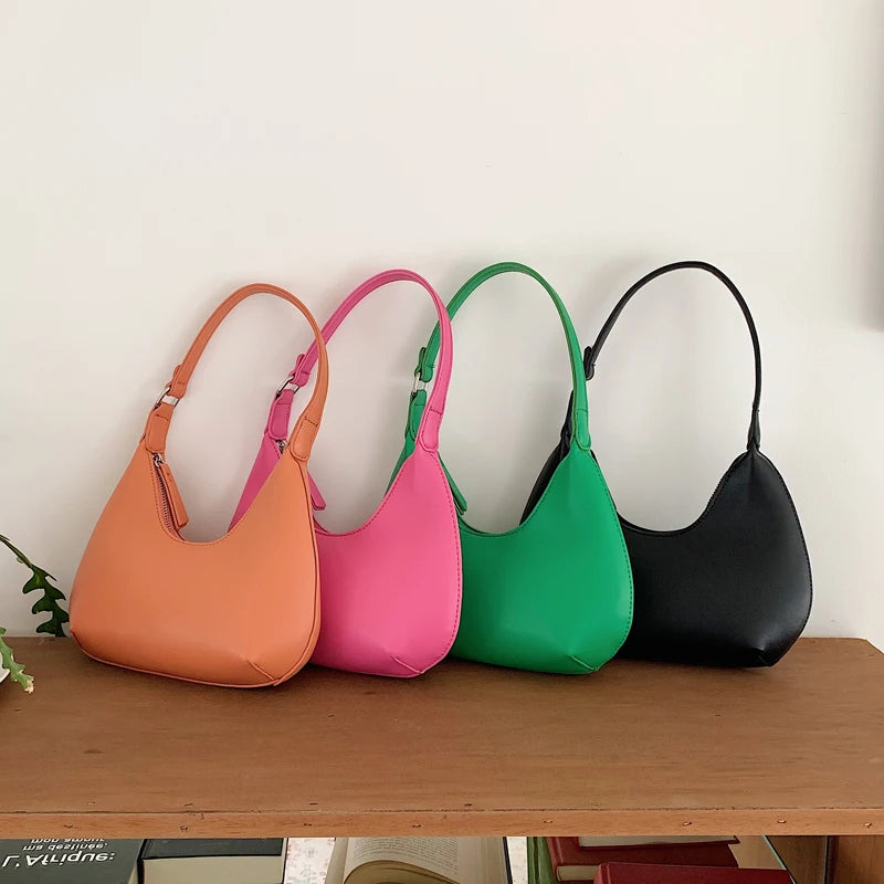 Women's Small Shoulder Bag Soft PU Leather Woman Purse
