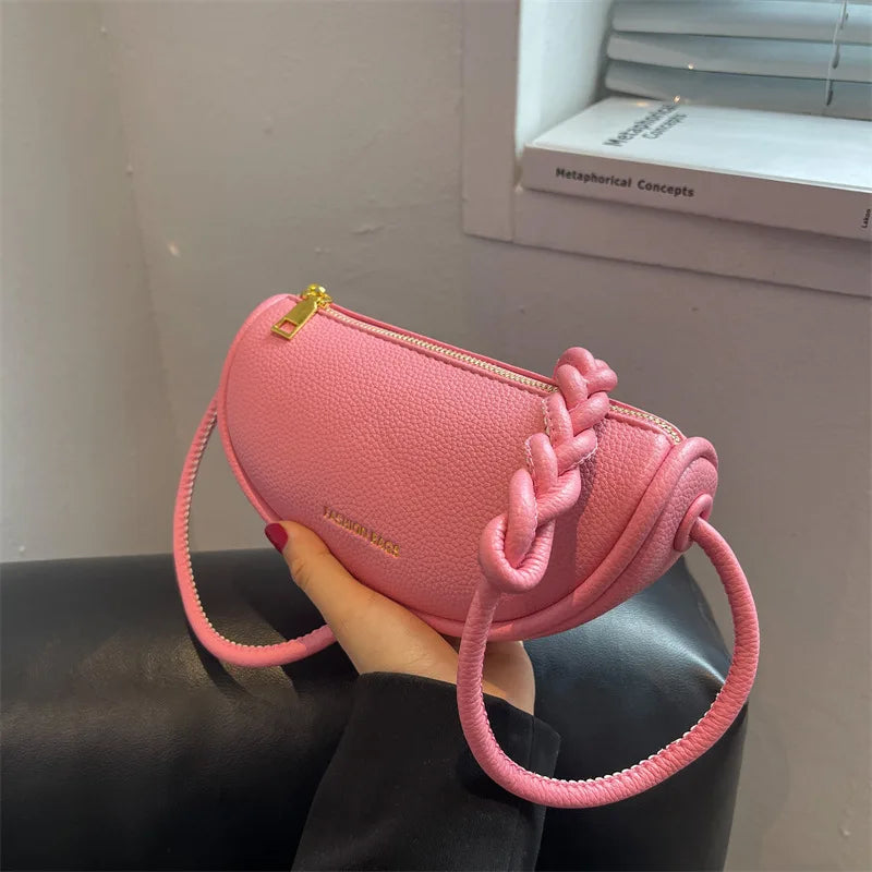 Women's Dumpling Messenger Bag Pu Leather Handbag