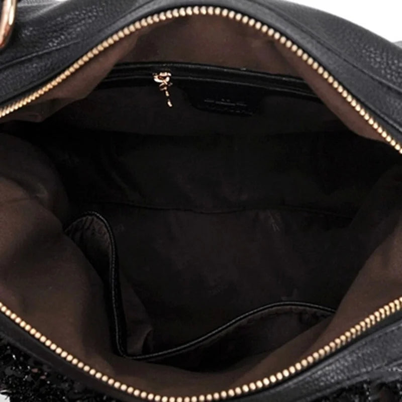 Women's Shoulder Bag Sequined PU Leather Handbag