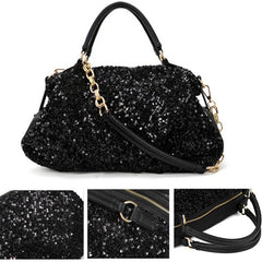 Women's Shoulder Bag Sequined PU Leather Handbag