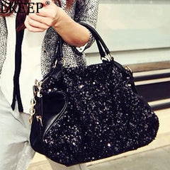 Women's Shoulder Bag Sequined PU Leather Handbag