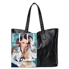 Women's PU Leather Large Tote Bag Shoulder Handbag
