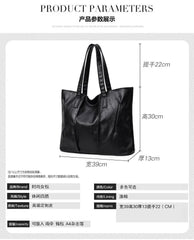 Women's PU Leather Large Tote Bag Shoulder Handbag