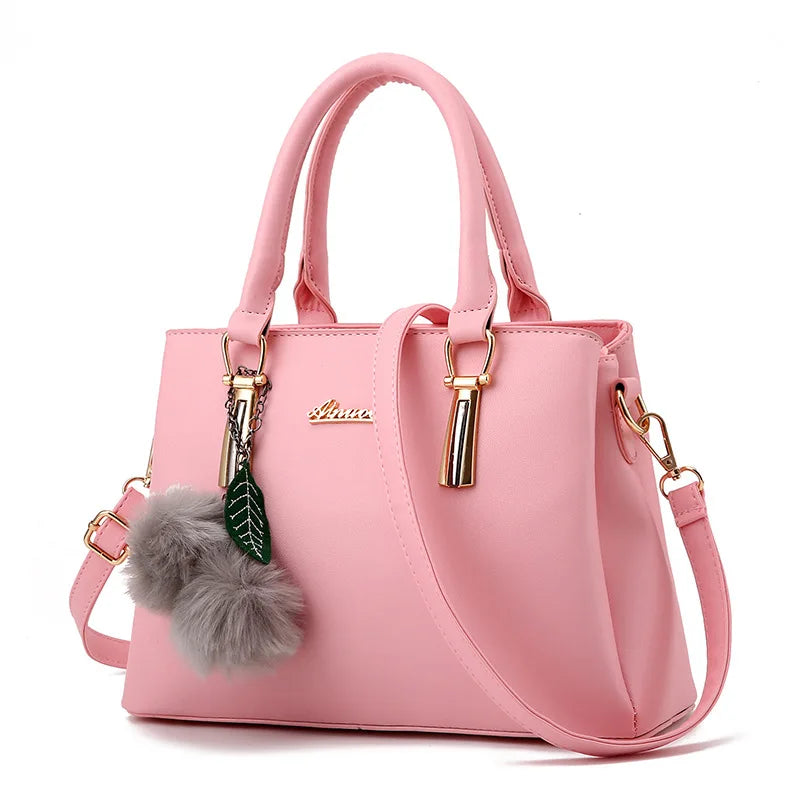 Women's Bag PU Leather Solid Shoulder Bag Handbag